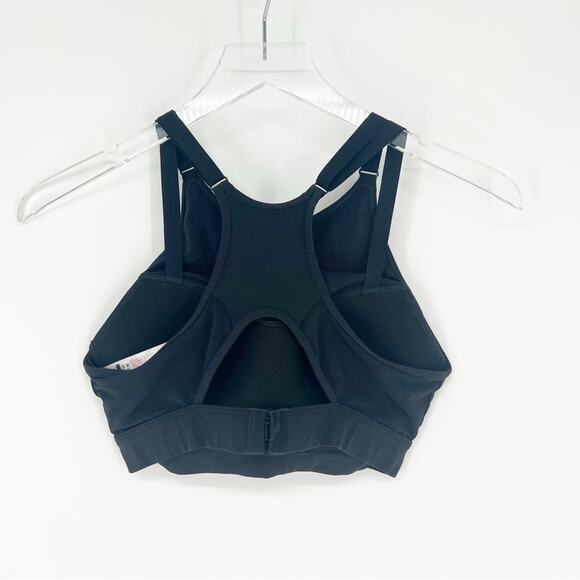 Gymshark Mesh Neckline Sports Bra S Black - Picture 3 of 5